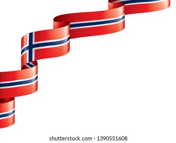 Norway flag, vector illustration on a white background