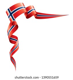 Norway flag, vector illustration on a white background