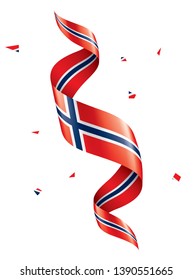 Norway flag, vector illustration on a white background