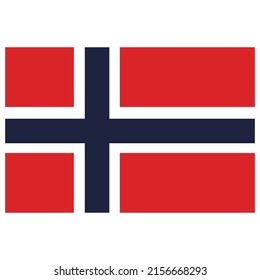 Norway flag vector on white background