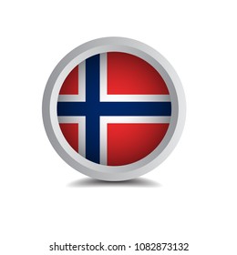 norway glossy circle button