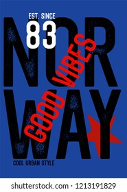 norway good vibes,t-shirt design