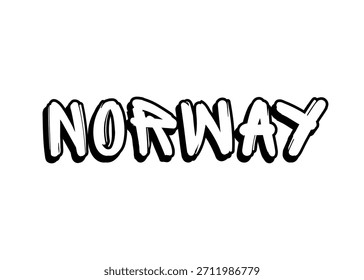 Norway graffiti word Vector fuente
Palabra de fuente del Vector en un fondo blanco