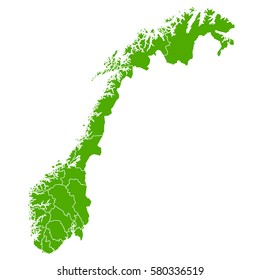 norway green map