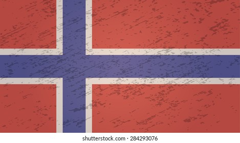 Norway grunge style flag. Vector EPS10