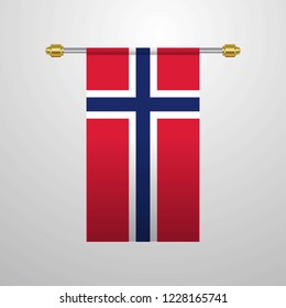 Norway hanging Flag