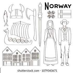 Norway icon set