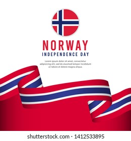 Norway independence day vector template. design for banner, greeting cards or print.