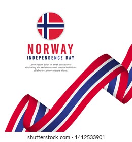 Norway independence day vector template. design for banner, greeting cards or print.