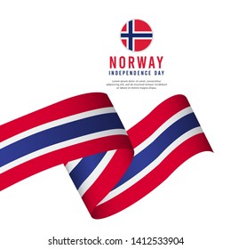 Norway independence day vector template. design for banner, greeting cards or print.