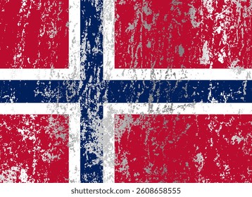 Norway Islands flag with grunge effect.