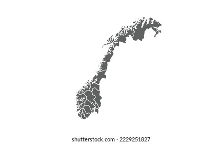 Norway isolated on white background.