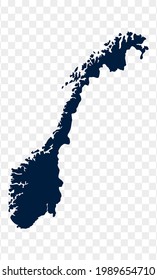 Norway isolated vector map silhouette
