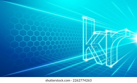 Norway Krone (NOK) Futuristic Hologram Neon Glow Perspective View National Currency Sign Symbol Fast Transaction Exchange Speed Hologram Design Backdrop Background Illustration
