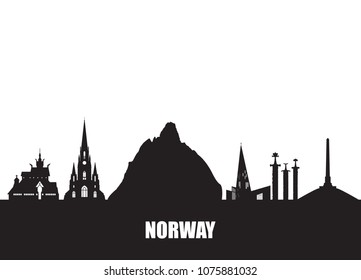 Norway Landmark Global Travel And Journey paper background. Vector Design Template.used for your advertisement, book, banner, template, travel business or presentation.