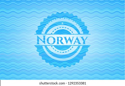 Norway light blue water wave style emblem.