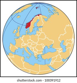 Norway Locate Map