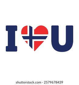 Norway love heart flag icon