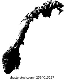 MAPA DA NORUEGA com as suas divisões administrativas e regiões