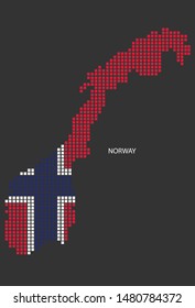 Norway map design flag Azerbaijan square, black background.