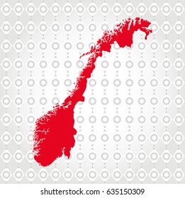  norway map in Diamond background