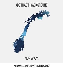 Norway map in geometric polygonal style.Abstract tessellation,modern design background. Vector illustration EPS8