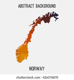 Norway map in geometric polygonal style.Abstract tessellation,modern design background. Vector illustration EPS8