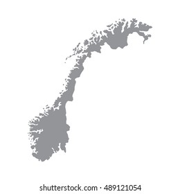 Norway map gray