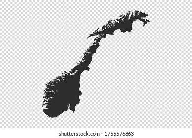 Mapa de Noruega con tono gris en   fondo png o transparente,ilustración,texturizado , Símbolos de Noruega,ilustración vectorial