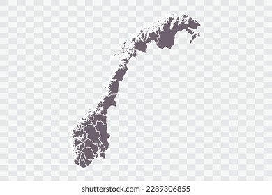 Norway Map Grey Color on White Background quality files Png