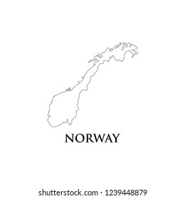 Norway map icon vector illustration.