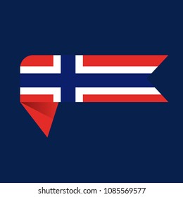Norway map pointer. 