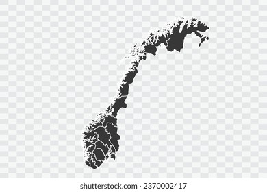 Norway Map Shadow Color on White Background quality files Png