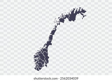 Norway Map Slate Color on White Background quality files Png