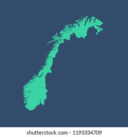 Norway map vector