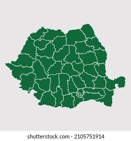 Norway map vector, Abstract design vector illustration Eps 10. Green color palette color. High Detailed on white background.