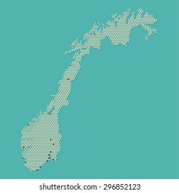 Norway Modern Pixel Map