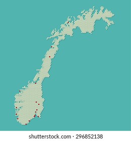 Norway Modern Pixel Map