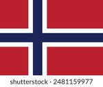 Norway national flag for national day celebrations or Banner , poster, card, web, social media and digital use, print media vector isolated on white background