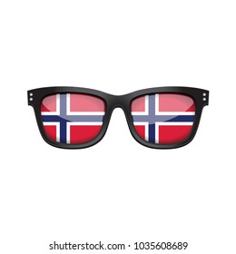 Norway national flag fashionable sunglasses