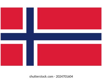 Norway National Flag Isolated Vector Image