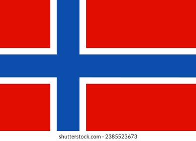 Bandera nacional de Noruega. Perfecto para conceptos empresariales, fondos, fondo, póster, pegatina, banner, etiqueta y fondo de pantalla. Vector 10 eps.