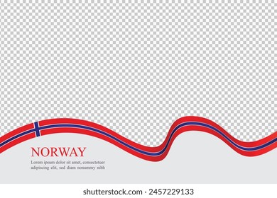 Vektorgrafik des norwegischen Flaggenbands 