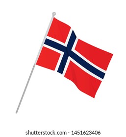 Norway national flag. vector illustration