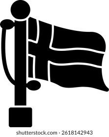 Norway national signal Flag Icon