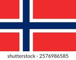 norway national simple flag, norwegian state flag vector illustration