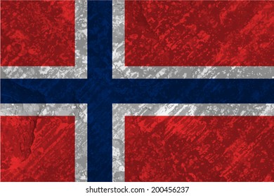 Norway, Norwegian Flag on concrete textured background