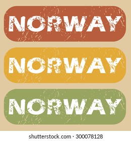 Norway on colored background