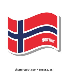 norway patriotic flag isolated icon vector illustration design