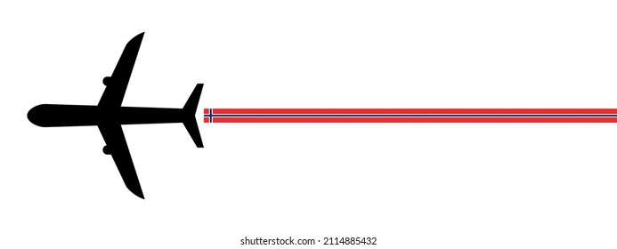 norway plane icon vector illustration. isolated on white background